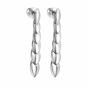 Sterling Silver Leaf Drop Earrings | .925 India | 1.75” Dangle